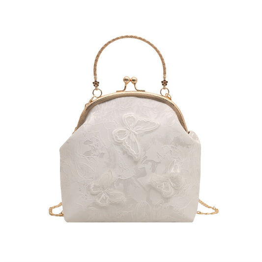 Women's Fabric Embroidered Chain Retro Messenger Bag