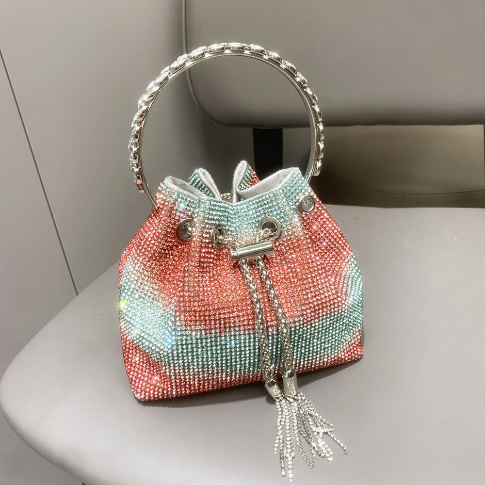 Crystals-embellished Tote bag with shoulder crossbody strap