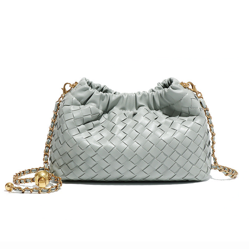Cloud-shaped Woven Crossbody Bag