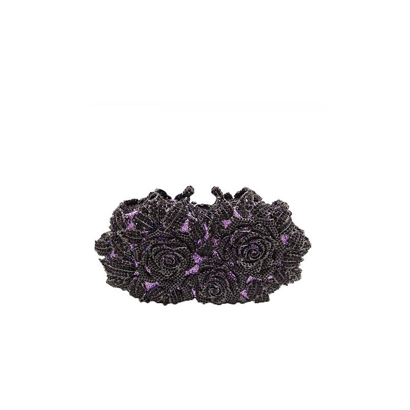 Flower Rhinestone Clutch