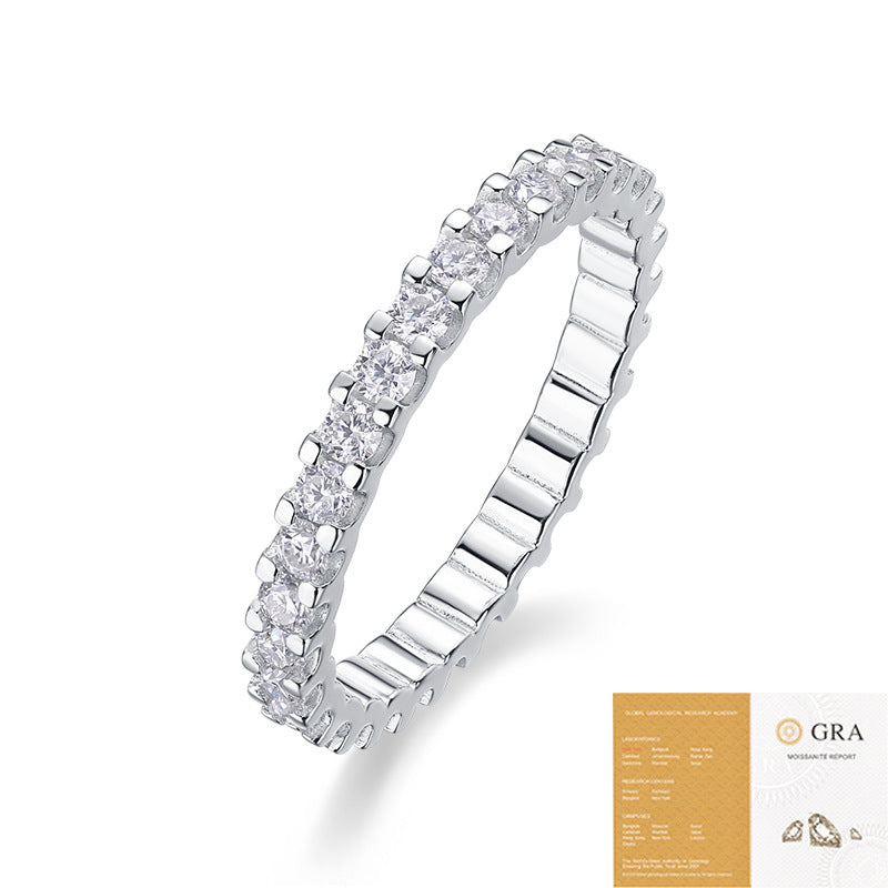 S925 Silver New Moissanite Ring Women